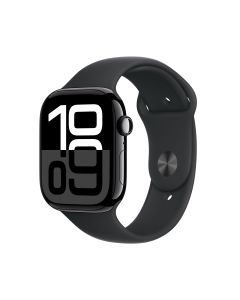 Apple Watch Series 10 Serie 10 GPS 46mm Cassa in Alluminio color Jet Black con Nero Sport Band - M/L - MWWQ3QL/A