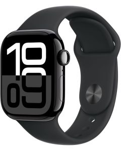 Apple Watch Series 10 42mm Jet Black Aluminium - Sport Band S/M - Black - EUROPA